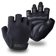 Breathable Workout Gloves for Men and Women, Padded Medium 1a-Iron Black