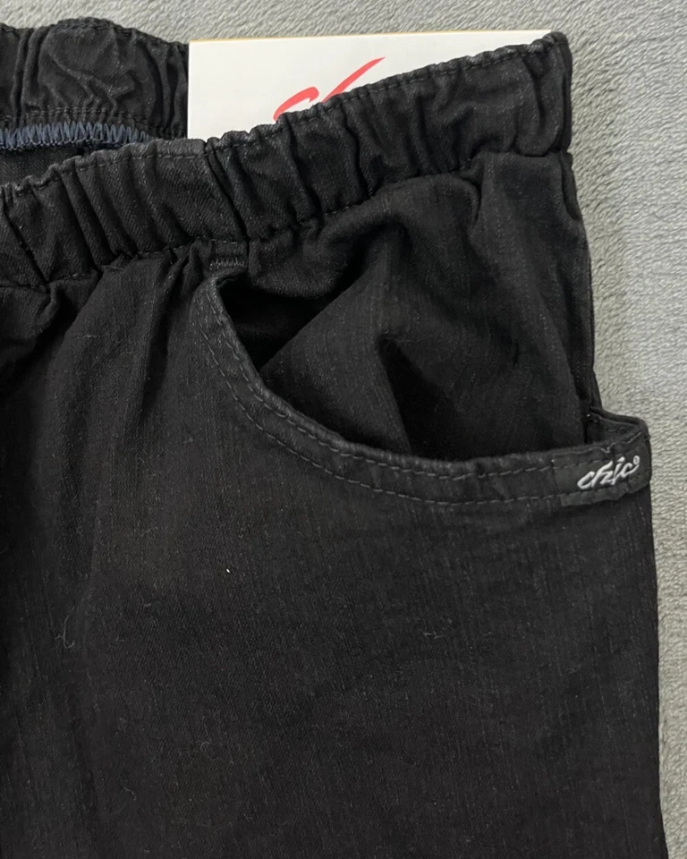 Leggings Chic Mujer Talla 22W Plus Negros Elastizados Pierna Recta Pull On Comodidad Foto 3 de 4