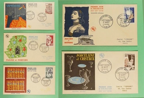 DR WHO 1954 FRANCE FDC CACHET COMBO R22175