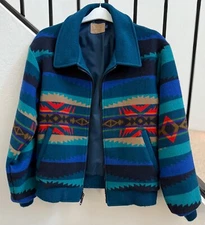 Vintage Women's S Small Blanket Jacket Coat Pendelton Wool Clean READ
