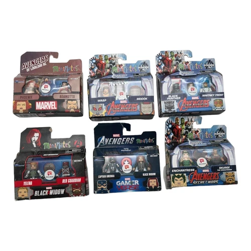 Marvel Mini Mates Avengers Gamer Verse  & Black Widow Characters Sets Lot Of 6
