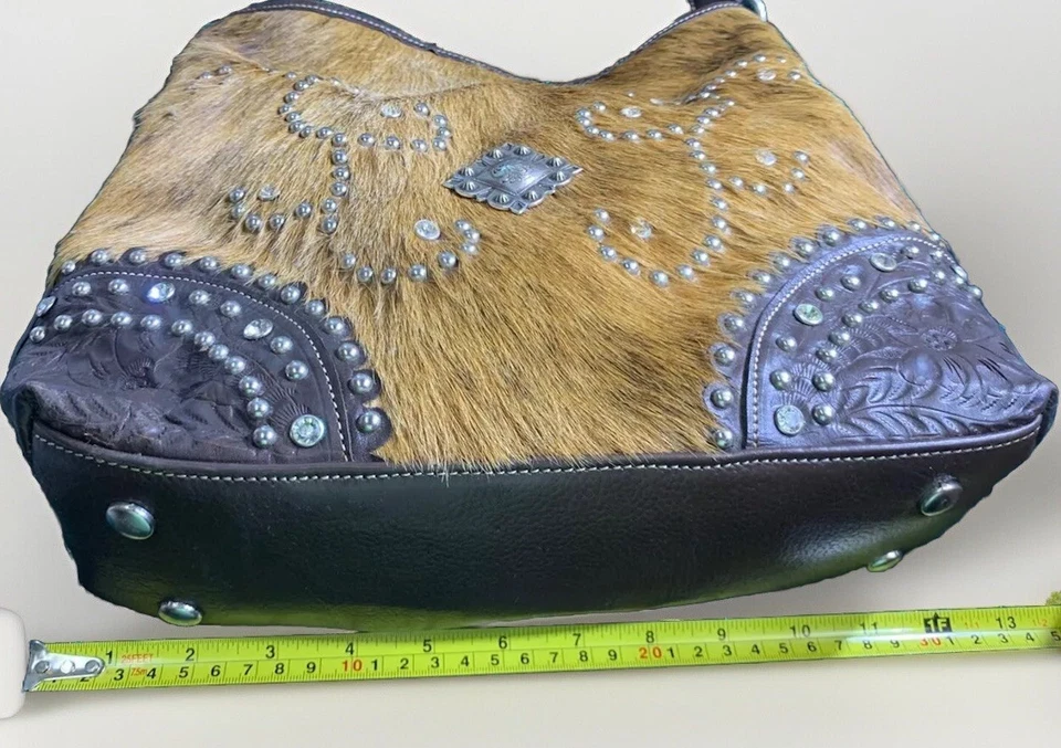 Bolso de mano American West cuero de vaca genuino, auténtico, precio de venta sugerido por el fabricante $398 ¡extra limpio! ¡Gran oferta! Foto 2 de 4