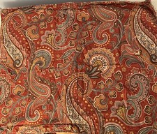 Lauren Ralph Lauren Pirouette Standard Pillow Sham Paisley Floral Red Orange
