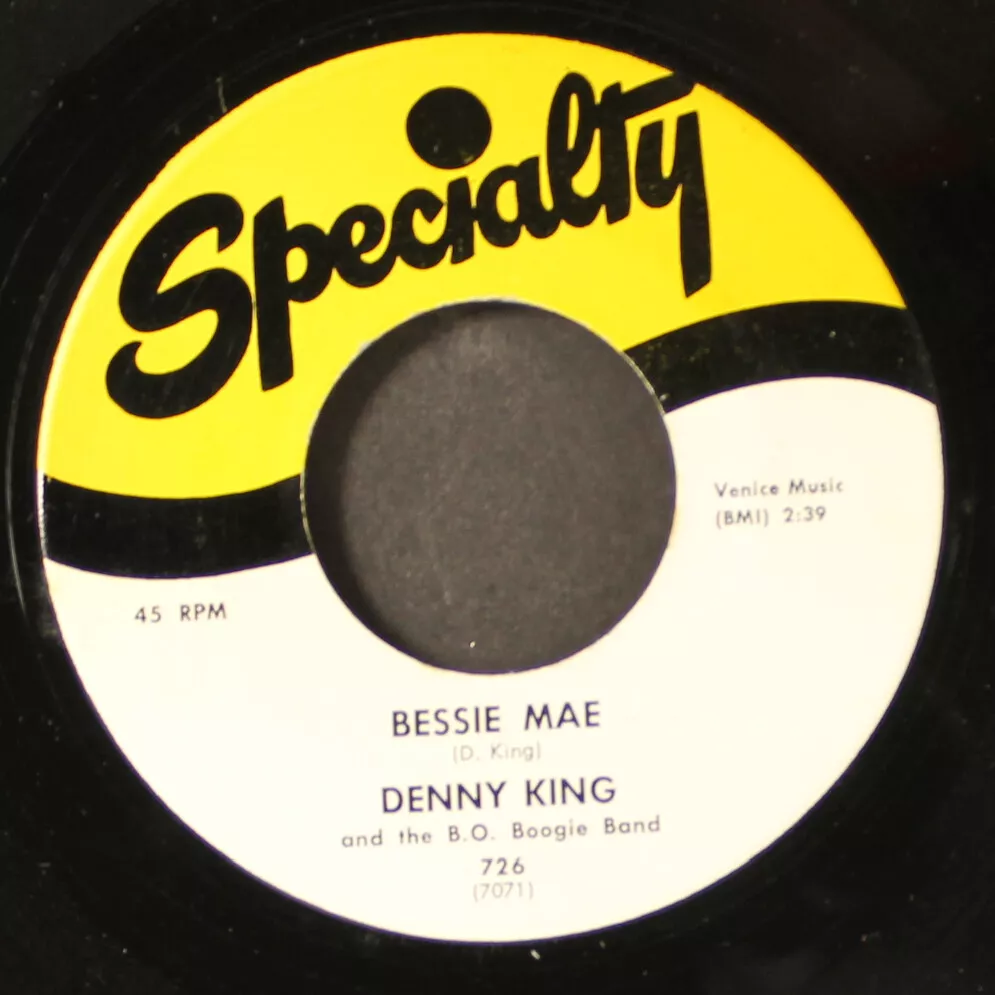 DENNY KING: bessie mae / go down moses SPECIALTY 7 Single 45 RPM