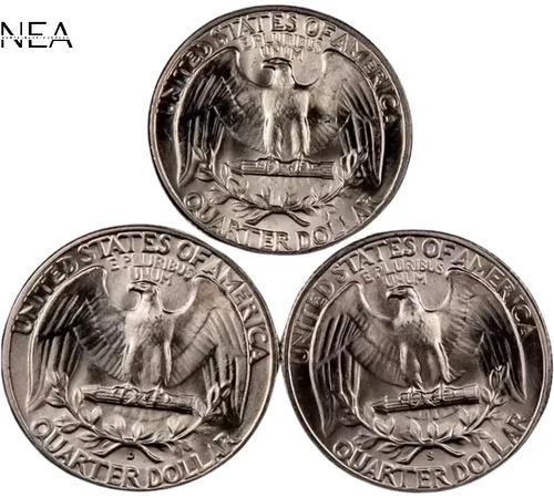 1942+1942-D+1942-S Washington Quarter Lot ~ Gem BU ~ 90% Silver ~~ 3 Coin Set
