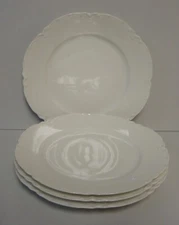 Haviland RANSON WHITE Salad Plate (7-1/2") SETS OF FOUR More Here SCHLEIGER #1