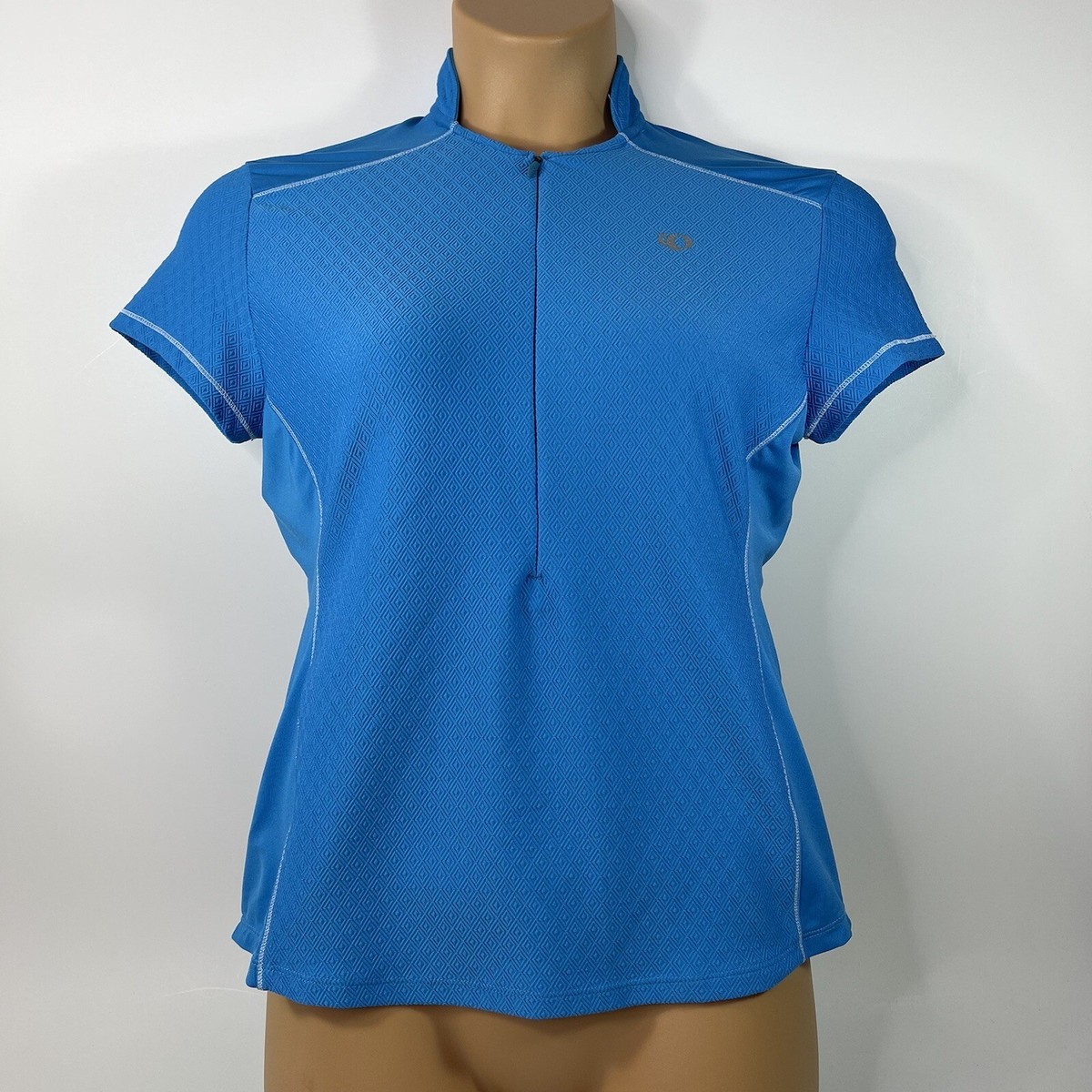 Pearl Izumi 1/2 Zip Pullover Cycling Jersey Blue Women's Large L