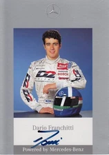 SIGNED DARIO FRANCHITTI MERCEDES AMG MOTORENBAU 1995 AUTOGRAPH DRIVER CARD PHOTO