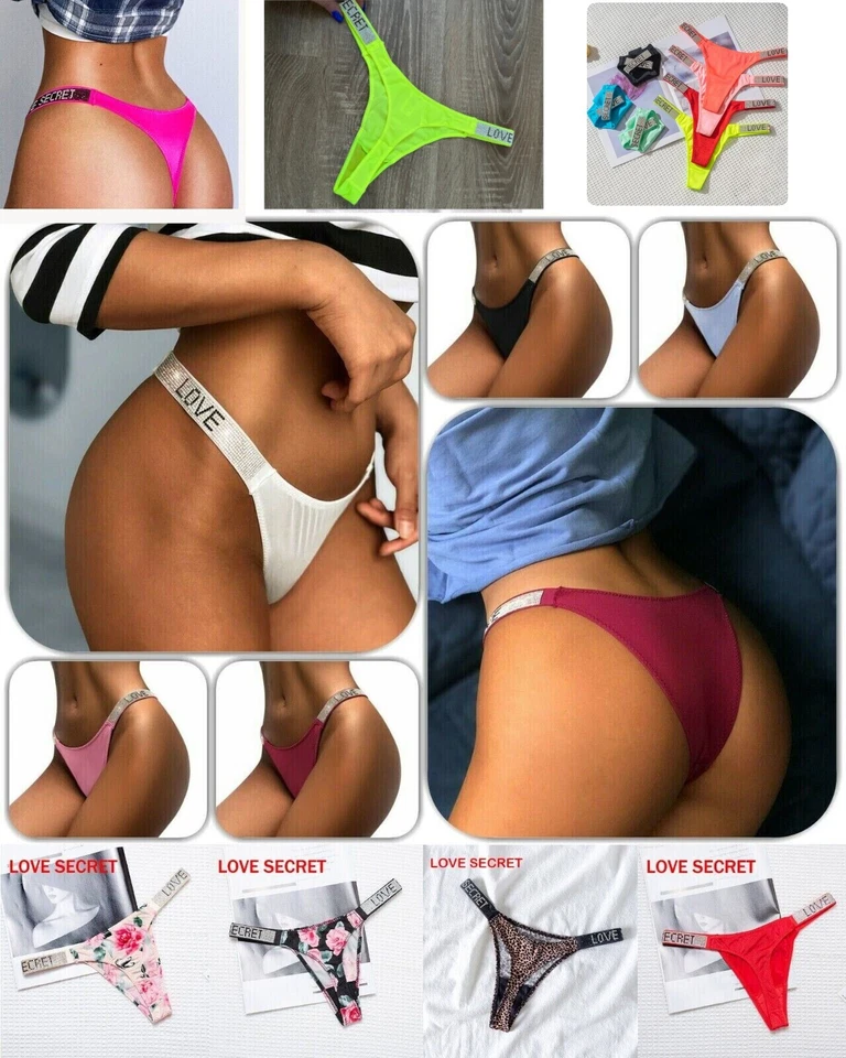 SeXy Brazilian G-String Slip Bikini Tanga String Bikinihose Strass LOVE Brasil - Bild 3 von 4