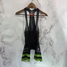 Castelli Cycling Jersey Women Small Black Green Red Black Bike Bib Padded Shorts