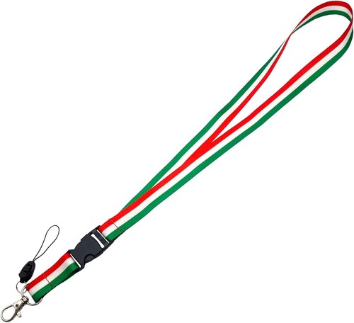 3x Lanyard Cordino da Collo Porta Pass Badge collarino Laccio Portachiavi Italia - Foto 6 di 9