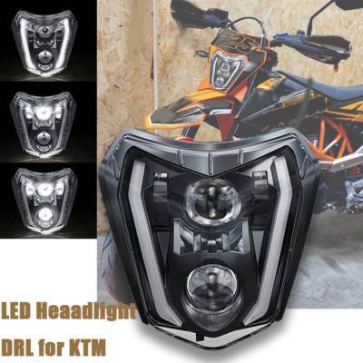 LED Headlight DRL For KTM SX SXF 125 EXC XCW 250 350 450 500 SMC-R