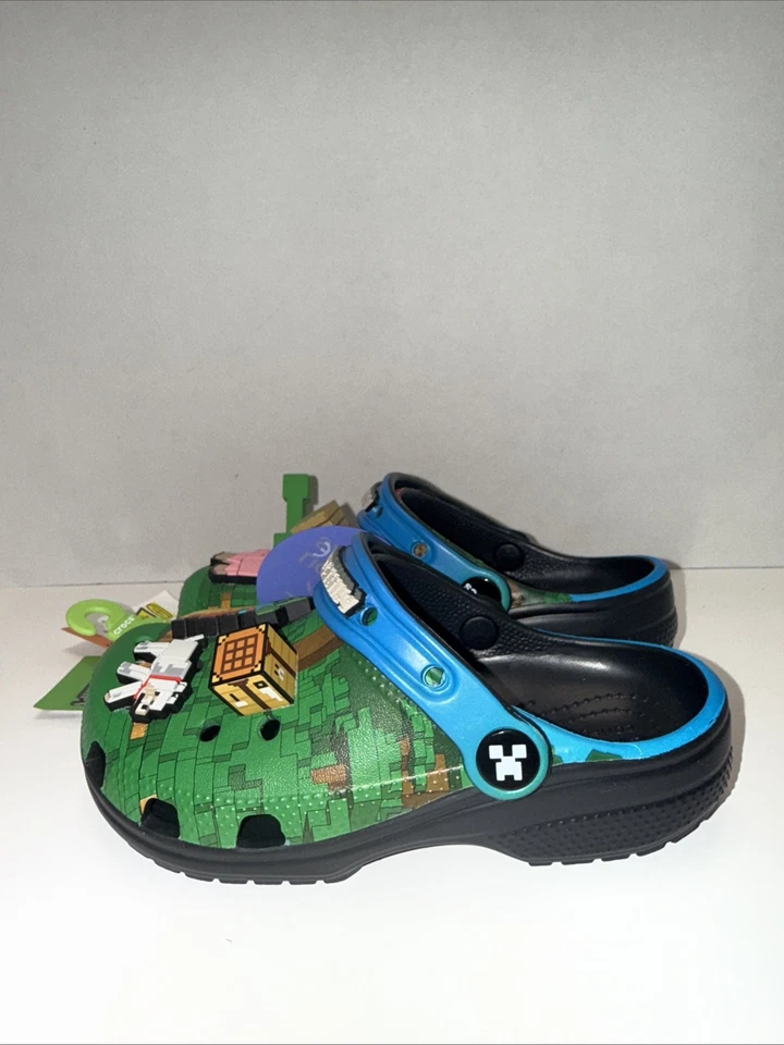 Zueco Crocs Minecraft Clásico Niños Talla C12 VERSIÓN LIMITADA ILUMINADA Foto 2 de 4