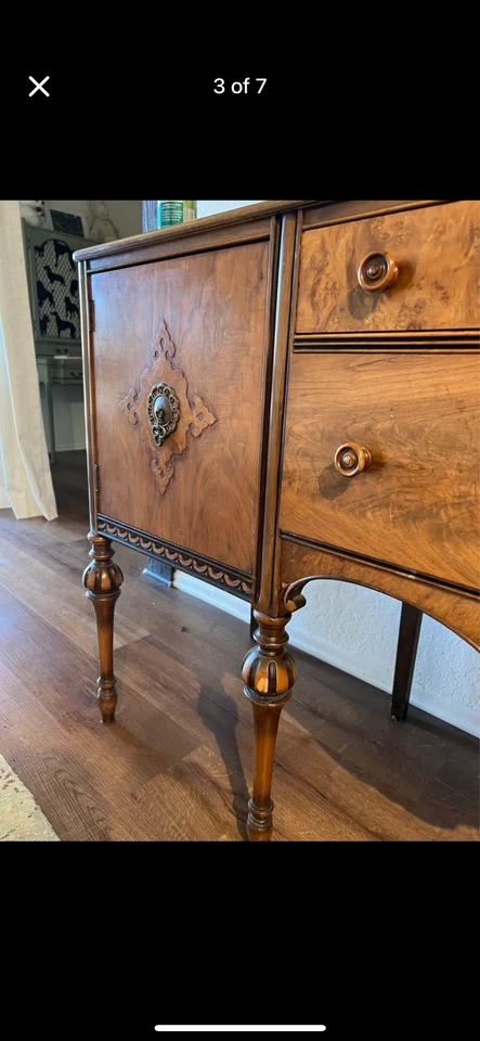 Impresionante aparador buffet jacobino antiguo auténtico casi perfecto estado Foto 3 de 4