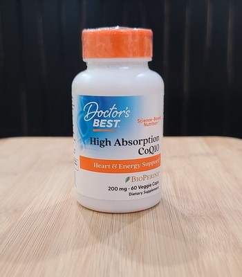 Doctor's Best High Absorption Coq10 with Bioperine 200 mg 60  Capsules Exp 9/26