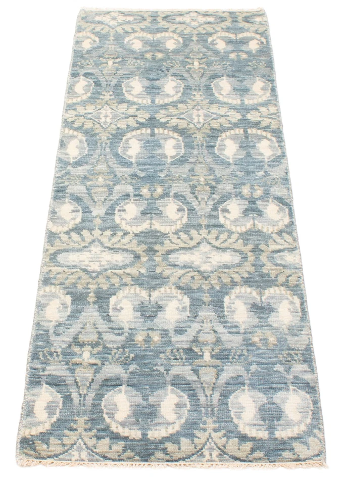 Vintage Hand-knotted Runner Rug 2'7" x 7'10" Traditional Oriental Wool Carpet - Image 3 of 4
