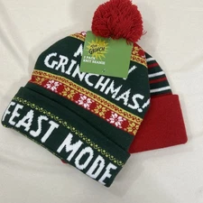 The Grinch 2 Pack Knit Beanies Hats Merry Grinchmas Feast Mode  Dr. Seuss