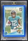 2025 Panini Donruss Optic Travis Hunter Rated Rookie Blue Glitter Prizm #201