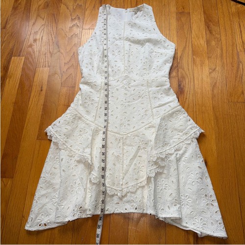 Robe sans manches neuve Lenon blanche à œillets dentelle volants à volants XS brunch mariée - Photo 11/11