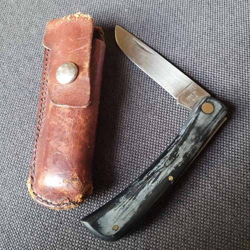 Case XX USA 10 Dot 1970 2138 Large Sod Buster Knife with Sheath