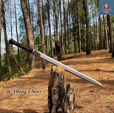 Custom Handmade High Carbon Steel Blade Viking Machete Sword | Hunting Sword.