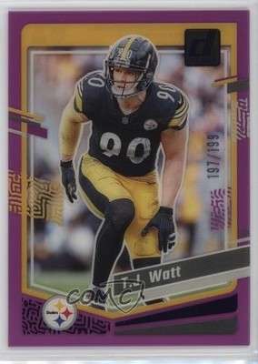 2023 Panini Clearly Donruss Purple /199 TJ Watt #42 16wc