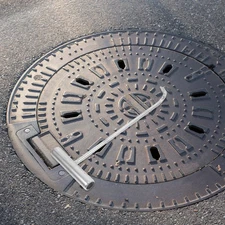 3 Count Handle Manhole Hook Stainless Steel Well Cover Heavy Duty Hooks Lifter