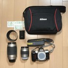 Nikon Film Slr Camera Kit 28-80mm & 70-300mm Zooms, Accessories, Used