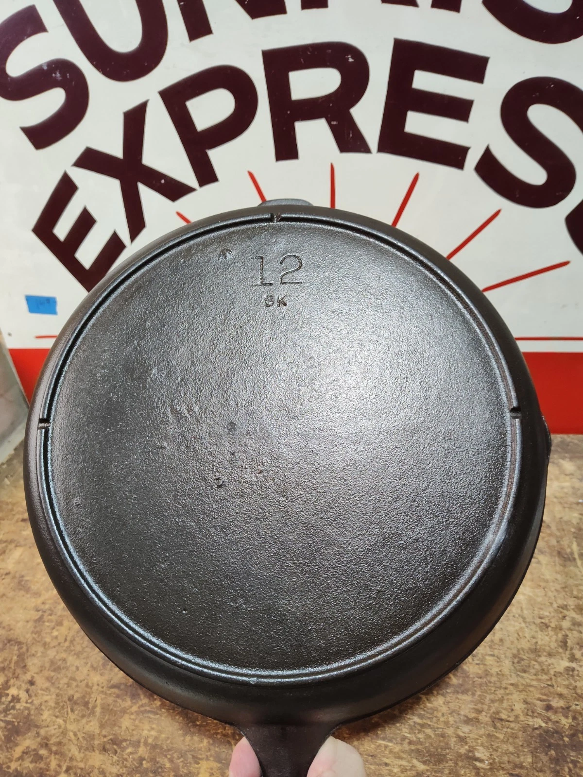 "Fully Restored" Lodge #12 CAST Iron Frying Pan 13" Seasoned