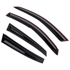 Car Window Rain Guards Wind Visor Set for Ford Fiesta MK6 02-08 4x Tinted Black