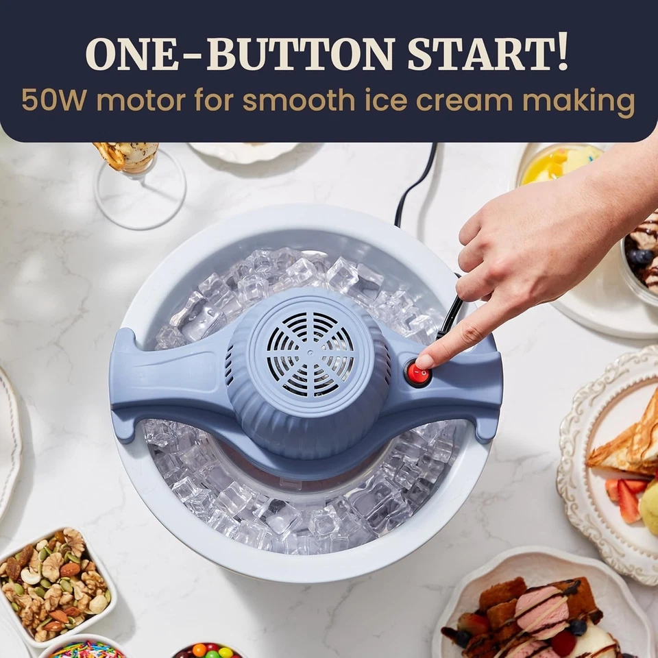Máquina de helados sorbetes y yyogur helado de plástico resistente potente 50 Вт США - Изображение 4 из 4