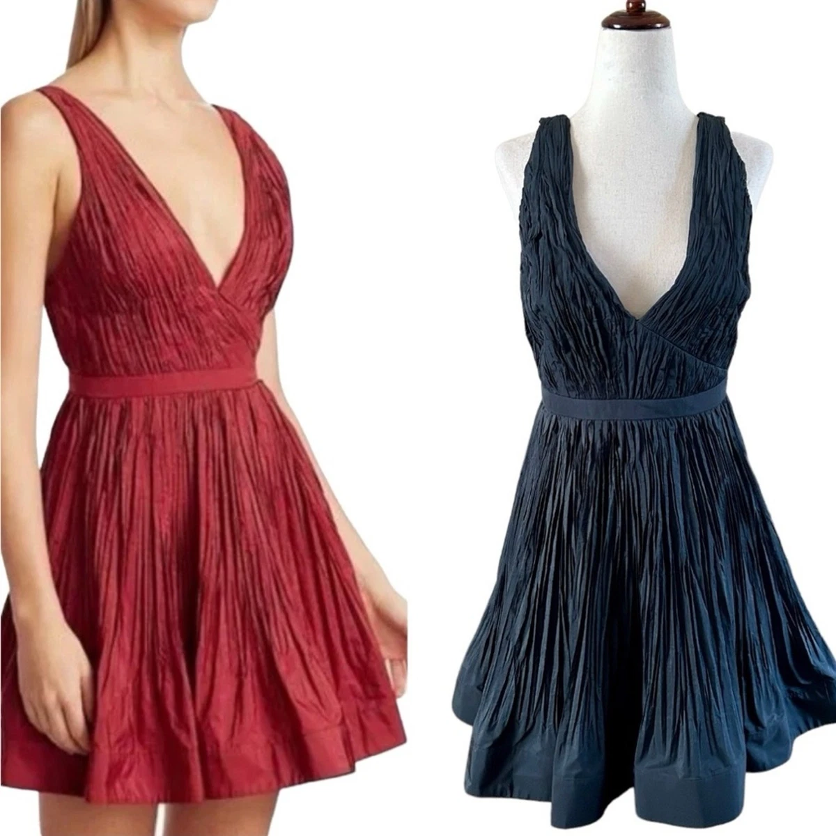 brown halter neck mini dress Oasis Brown Ruched Halter Neck Mini Dress - US 14