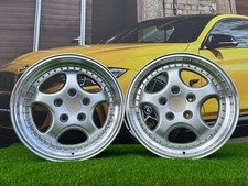 4 X 18 5x130 Old School Silver Deep Dish Turbo Wheels For 911 944 Boxster B 4 X 18 5x130 Old School Silver Deep Dish Turbo Wheels For 911 944 Boxster B