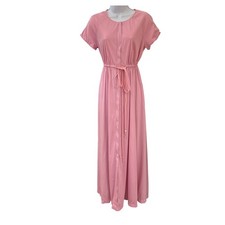 Vintage Vanity Fair Pink Maxi Robe Regencycore Old Hollywood Glamour