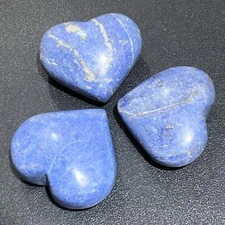 Dumortierite (Blue Moon Quartz) Puffy Heart Polished Crystal Carving Wholesale