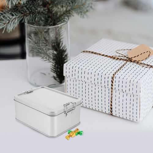 Cookie Candy Box Snack Storage Tin Cookie Packing Box Holiday Biscuit Candy - Picture 7 of 12