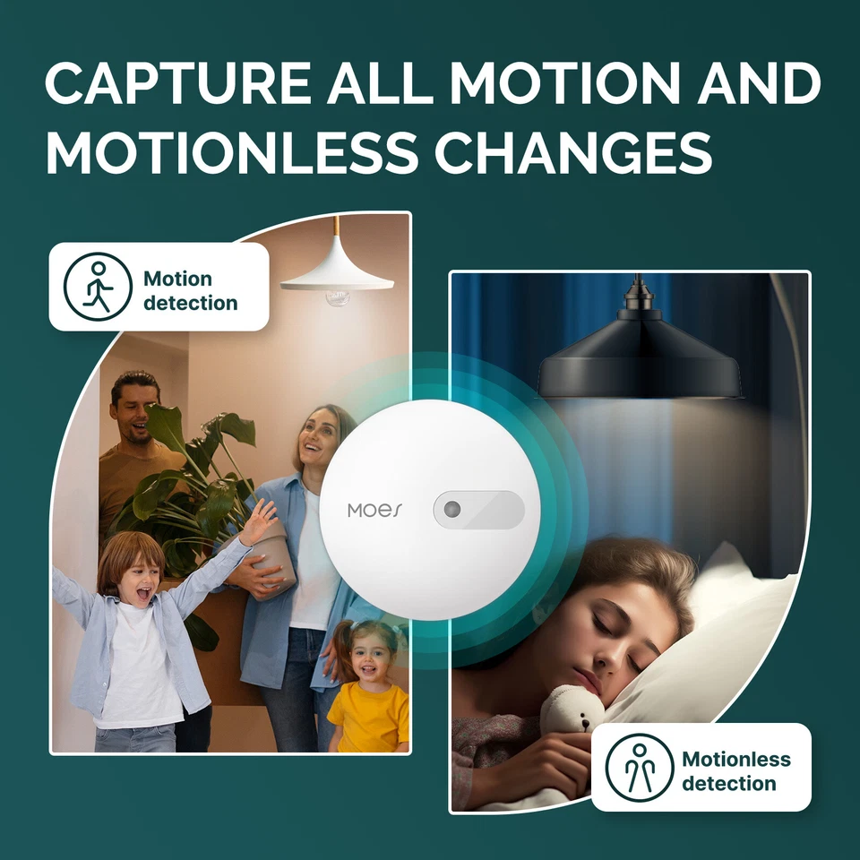 MOES Zigbee Smart Human Presence Sensor Radar Wave Motion Detector Home Security - Image 3 of 4