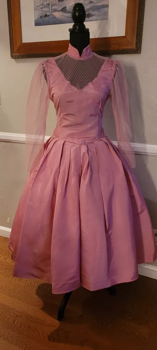 Dusty pink top vintage dress