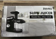 Aeitto SLOW JUICER, MODEL HSJ-1518, NEW Open Box Color Is Red/ Z