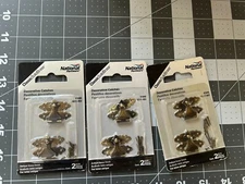 3-pack lot Decorative Catches Hinge National Hardware N211-953 Antique Brass