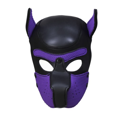 Cosplay Dog Mask Puppy Headgear Master Role Play Helmet Neck Collar - Picture 28 of 41