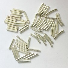 Tube Bead in Sterling silver Curved and Straight, 925 Sterling Silver Spacer bed