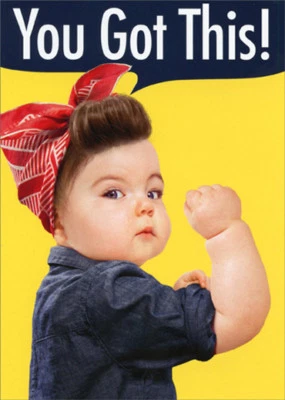 AVANTI PRESS Baby Girl Bicep Avanti Funny Humorous Encouragement Card