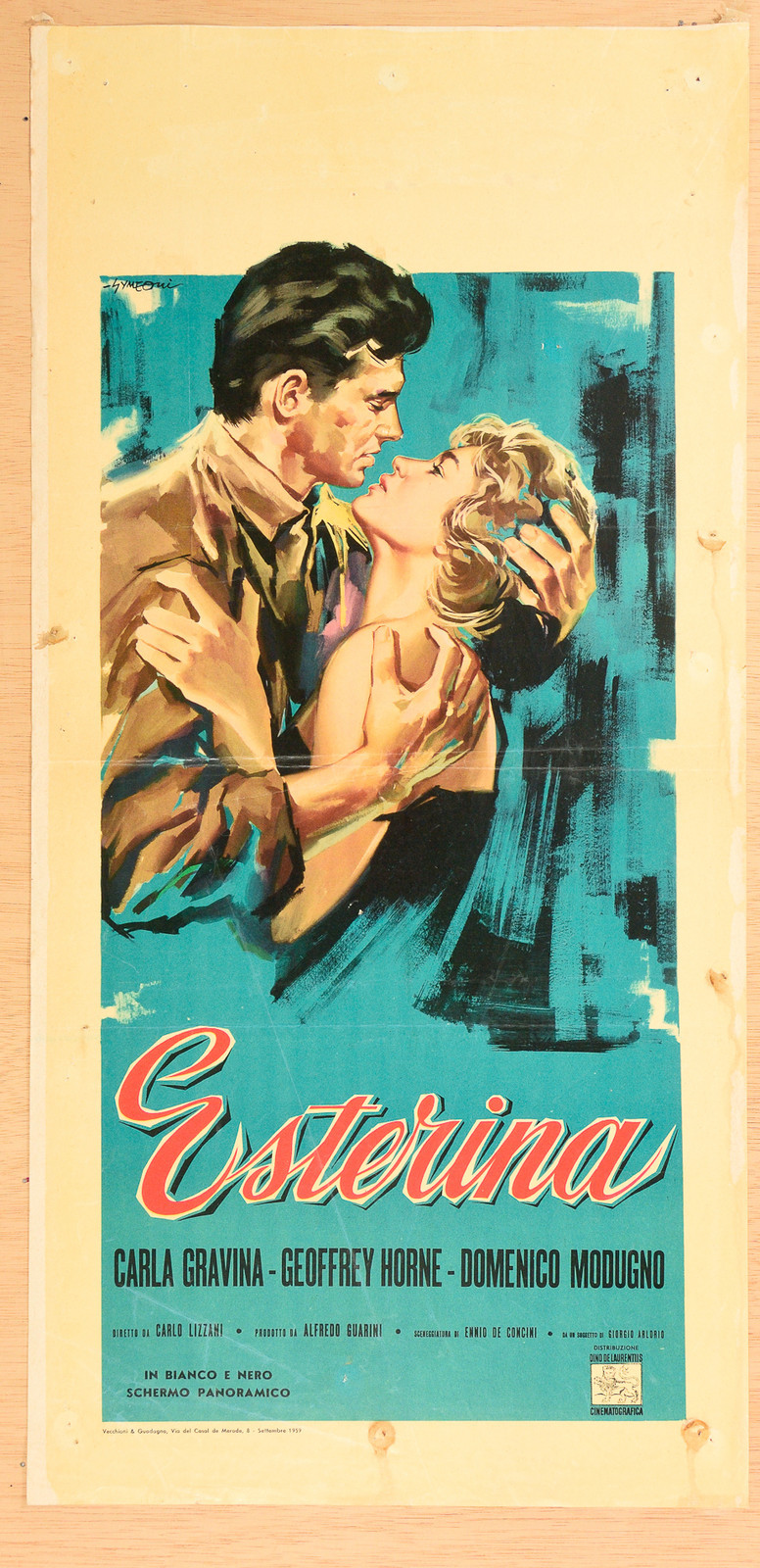 Locandina originale film Esterina (1959) - Regia di Carlo Lizzani