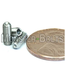 M3 Set Screws w/ Cup Point in Stainless Steel, Hex / Allen key Drive, DIN 916