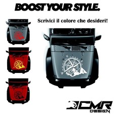 Adesivo Rosa dei Venti Fuoristrada 4x4 Sticker Grafica Cofano Motore Anteriore