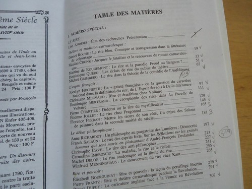 économies LITTERATURE DIX-HUITIEME SIECLE 2000 N°32 LE RIRE GAIETE FRANCAISE FRAGONARD