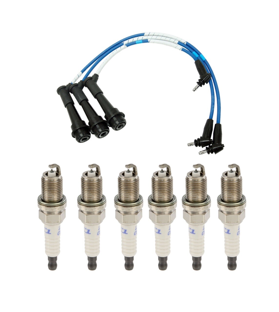 🔥NGK TE79 Spark Plug Wires & 6 Denso PK16TT Spark Plugs For Lexus GS300
