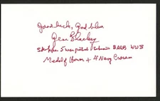 Eugene B Fluckey d2007 signed autograph auto 3x5 card Navy Admiral WWll MOH W036