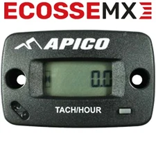 Apico Hour Meter Tachmeter RPM Without Bracket Motocross Enduro Motorcycle ATV